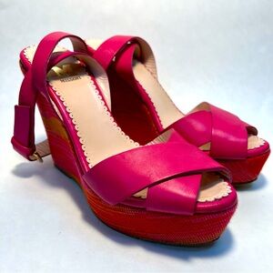 M by Missoni Sz. 37 Pink Platform Ankle Strap Sandals
